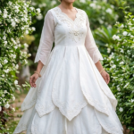 White Blossom Layered Kurti